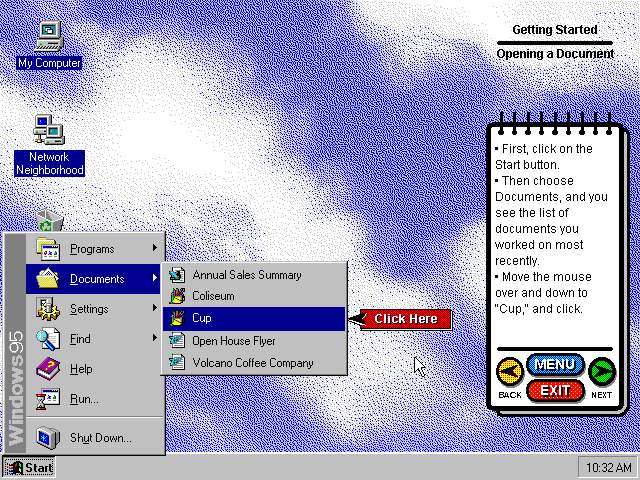 Microsoft Windows 95 Demo - Slide Show