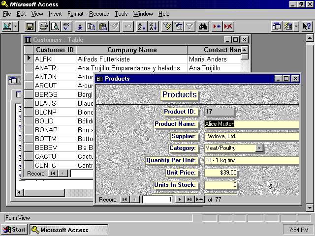 Microsoft Office 95 - Access