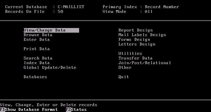 Alpha Three 1.0 - Menu