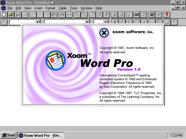 Xoom OfficeSuite 97 - Xoom Word 1.0