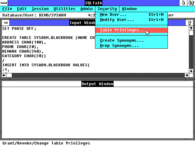 SQLWindows 1.3.1 - SQLTalk