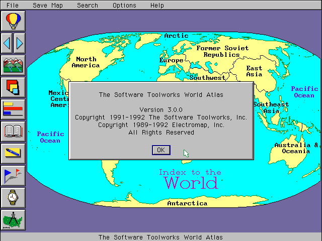 Software Toolworks World Atlas 3.0.0 for DOS - Splash
