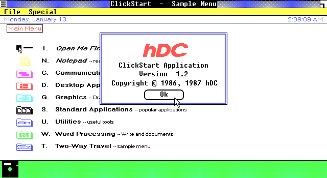 hDC ClickStart 1.2 - About