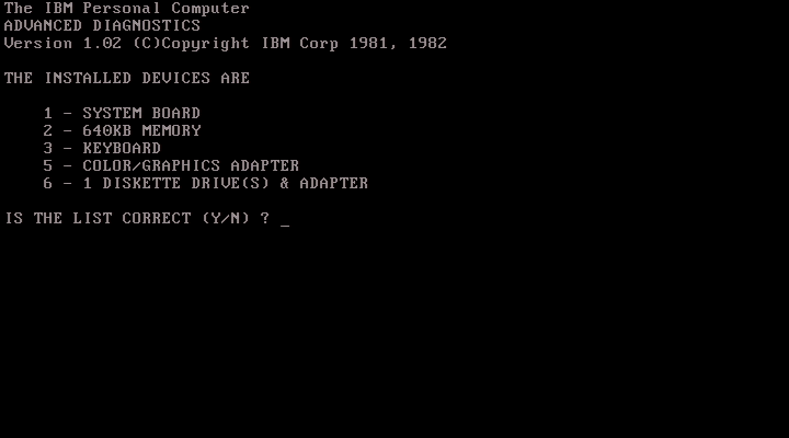 IBM Advanced Diagnostics 1.02 Cassette - About