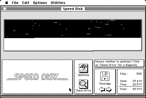 Norton Utilities 1.0 for Macintosh - Speed Disk