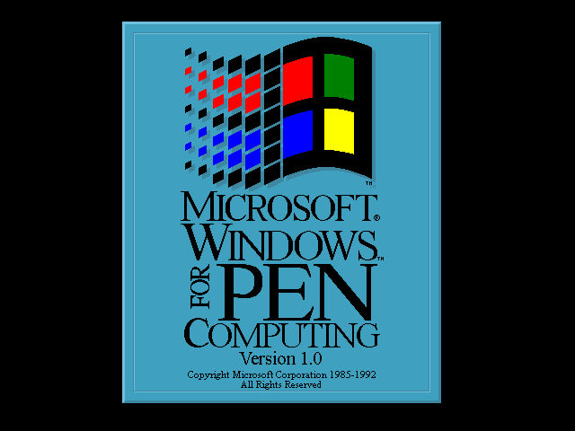 Microsoft Windows For Pen Computing 1.0 - Splash