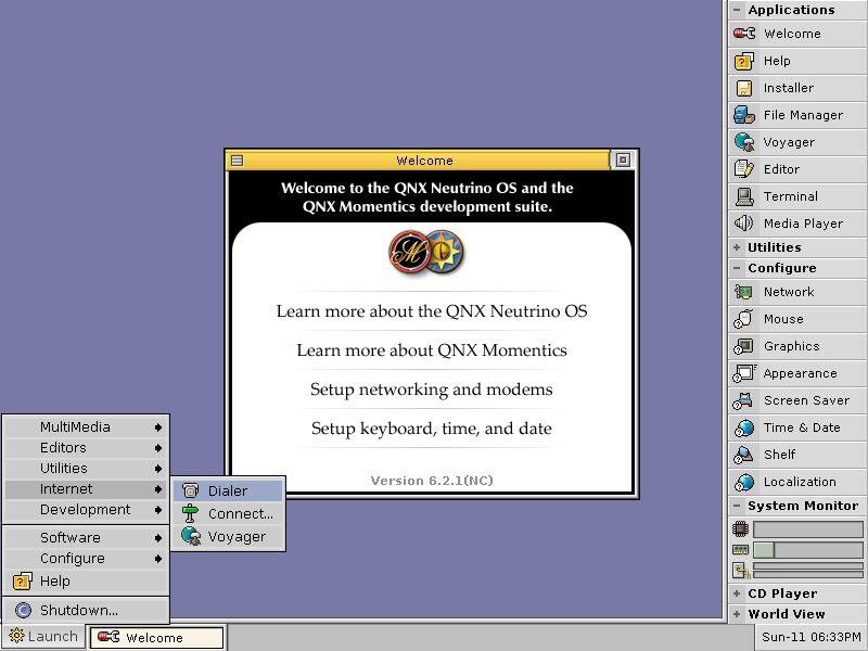 QNX 6.2.1 Demo