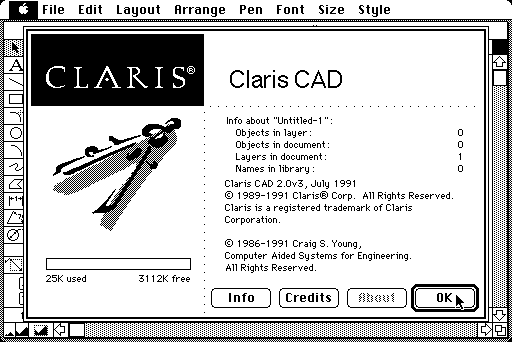 Claris CAD 2.0v3 - About