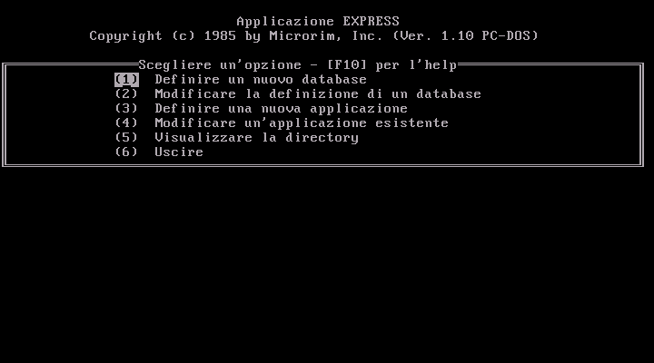 Microsoft rBase 1.01 - Ita Express