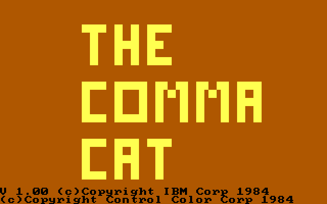 IBM Comma Cat 1.00 - Splash