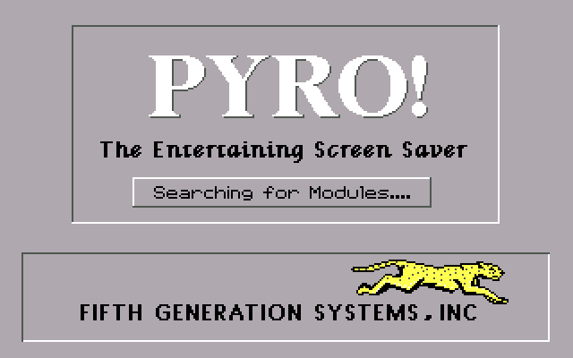 Pyro 2.01 for DOS - Splash