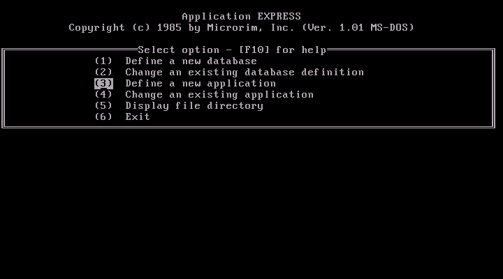 Microsoft rBase 1.01 - Express