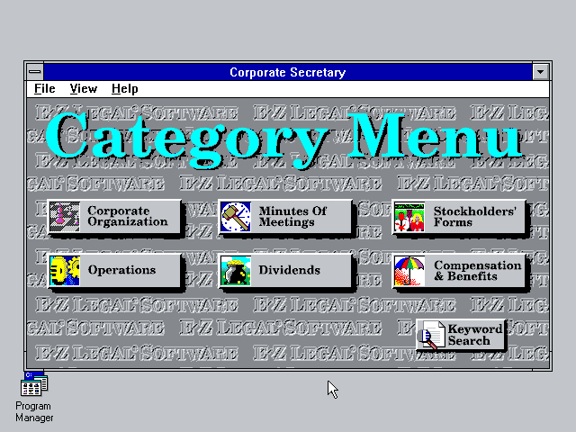 Corporate Secretary 4.3 - Menu