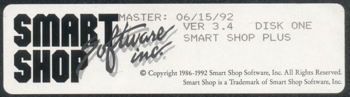 Smart Shop Software 3.4 - Disk
