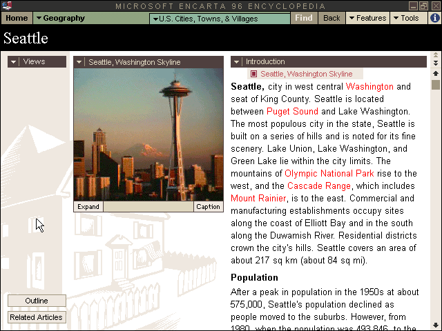 Microsoft Encarta 96 - Article