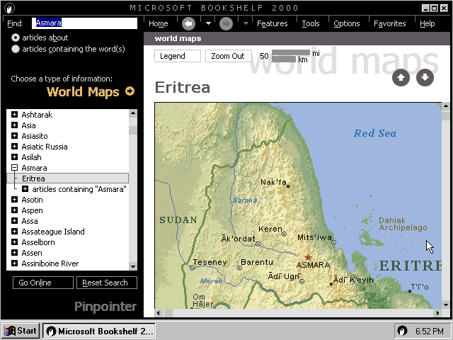 Microsoft Bookshelf 2000 - Map